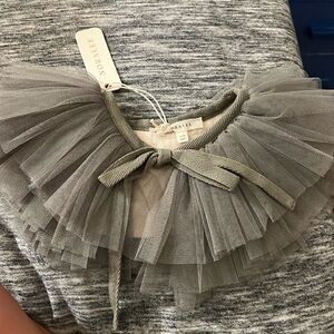 Ruffle Tulle Collar: Pine